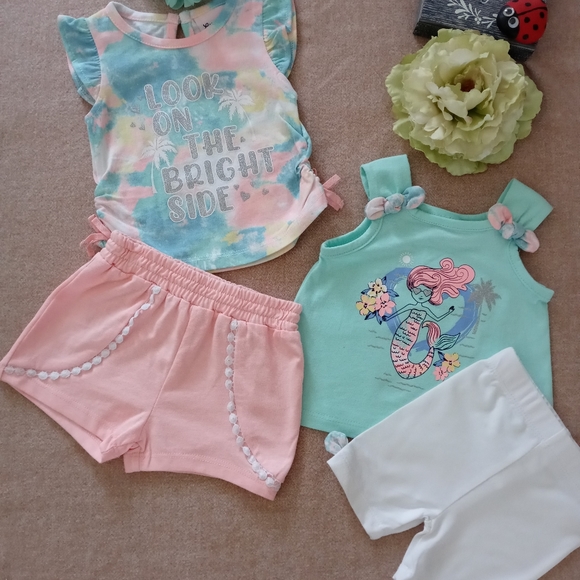 Little Lass Girl 12 Month 4 Piece Set